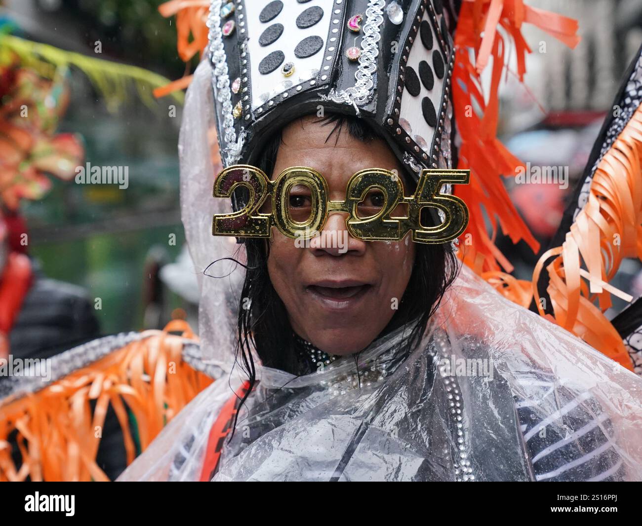 Performer during the New Year's Day Parade in central London. Picture