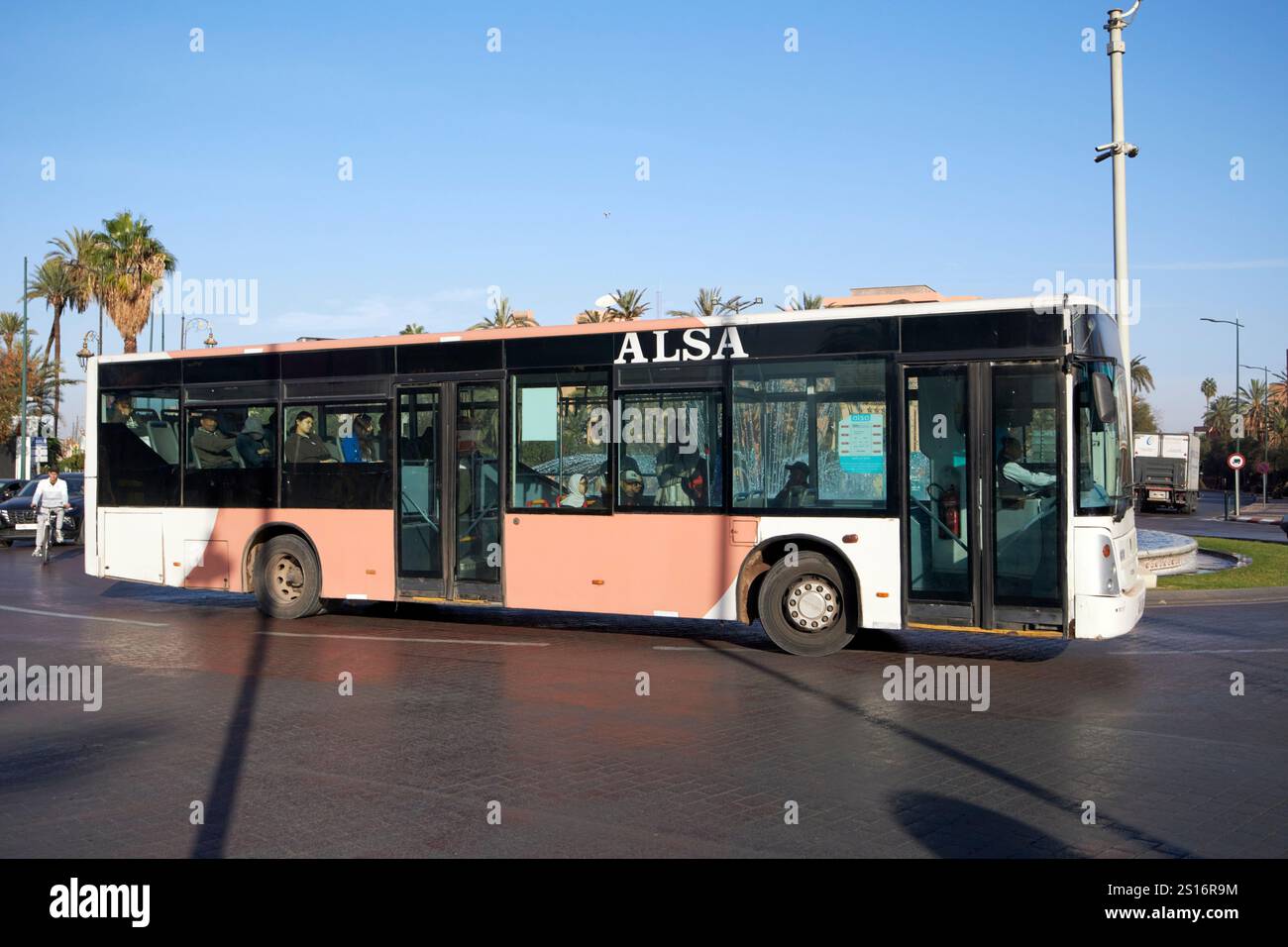 alsa local bus public transport service in marrakesh, morocco Stock Photo