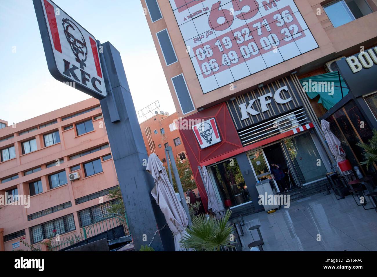 kfc western fast food restaurant branch gueliz marrakesh, morocco Stock Photo