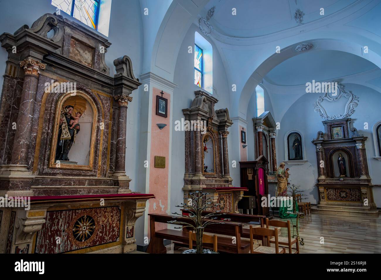 Rectangular Churches The church has two naves and a rectangular plan, the perimeter wall is ...
