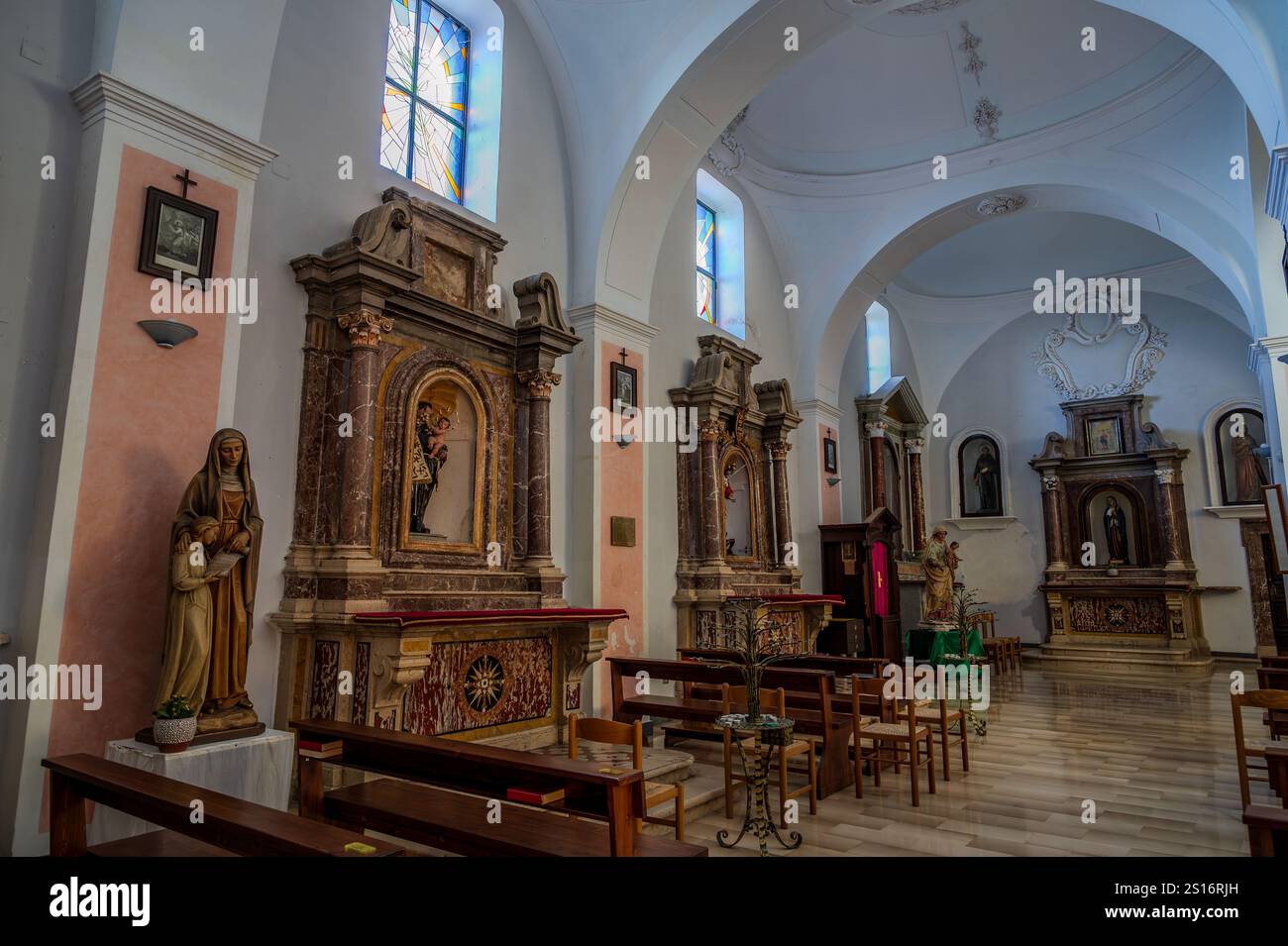 Rectangular Churches The church has two naves and a rectangular plan, the perimeter wall is ...