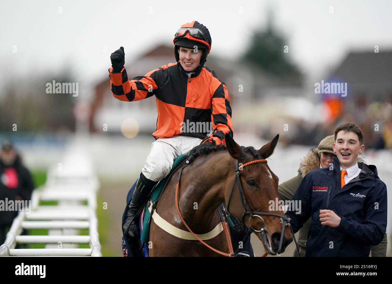 Diva Luna ridden by Kielan Woods after winning the Richmond Villages