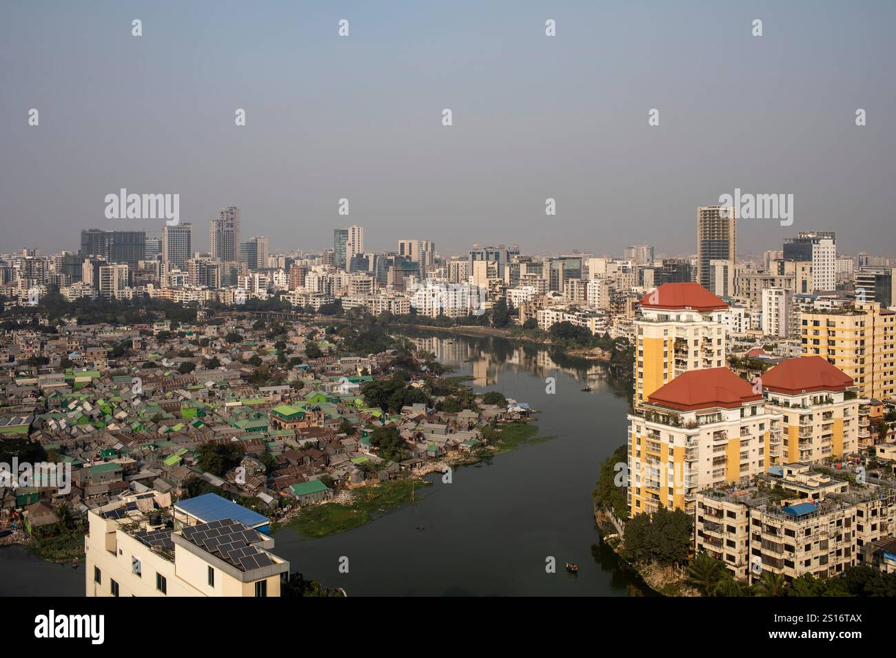 One Slum Dhaka, Bangladesh. 30th Dec, 2024. General view of Korail slum, one of ...