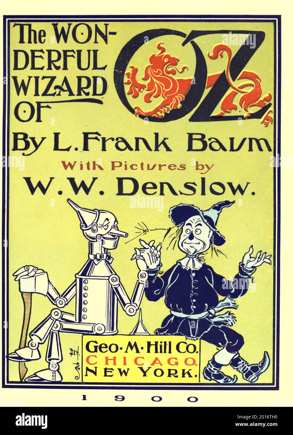 Title page from the Wonderful Wizard of Oz Stock Photo