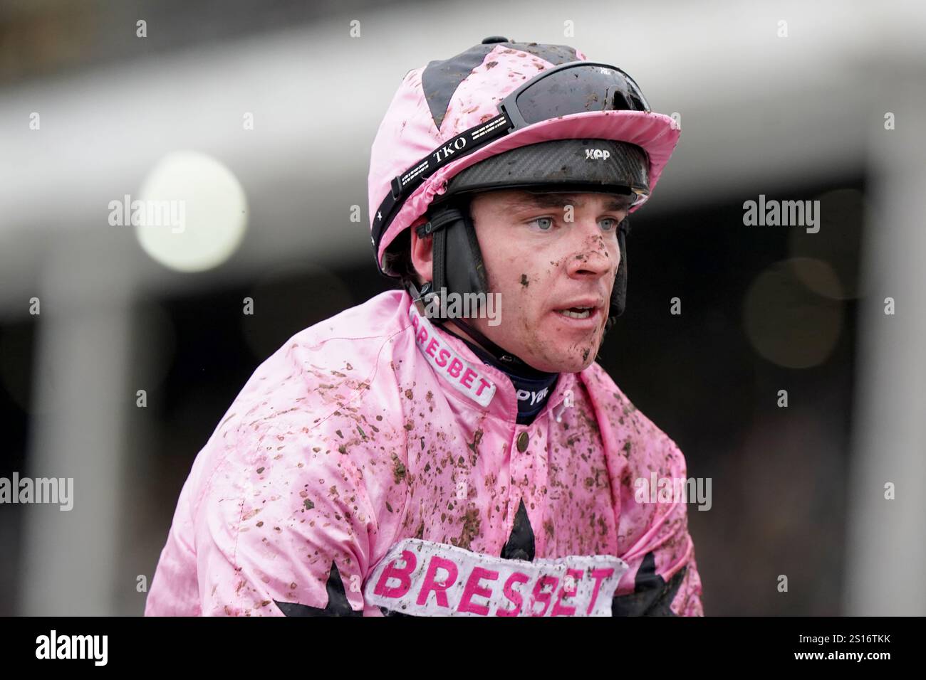 Jockey Jonathan Burke during New Year's Day Racing at Cheltenham