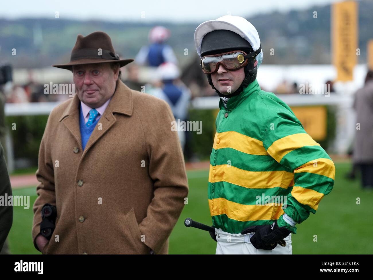 Trainer Nicky Henderson and jockey Nico de Boinville during New Year's