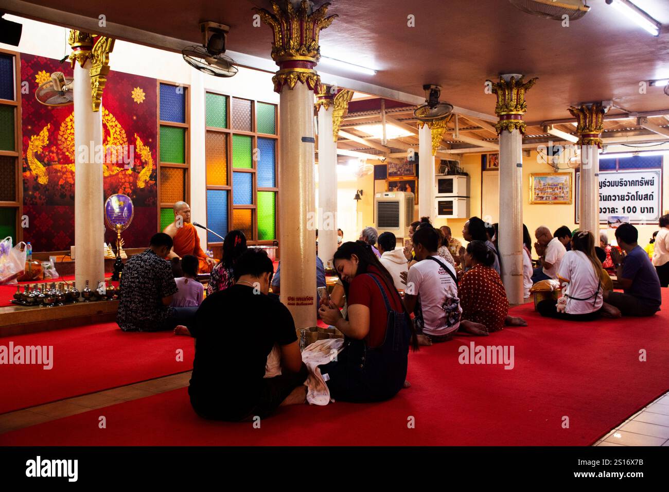 Travelers thai people join ritual culture traditional rite of ...