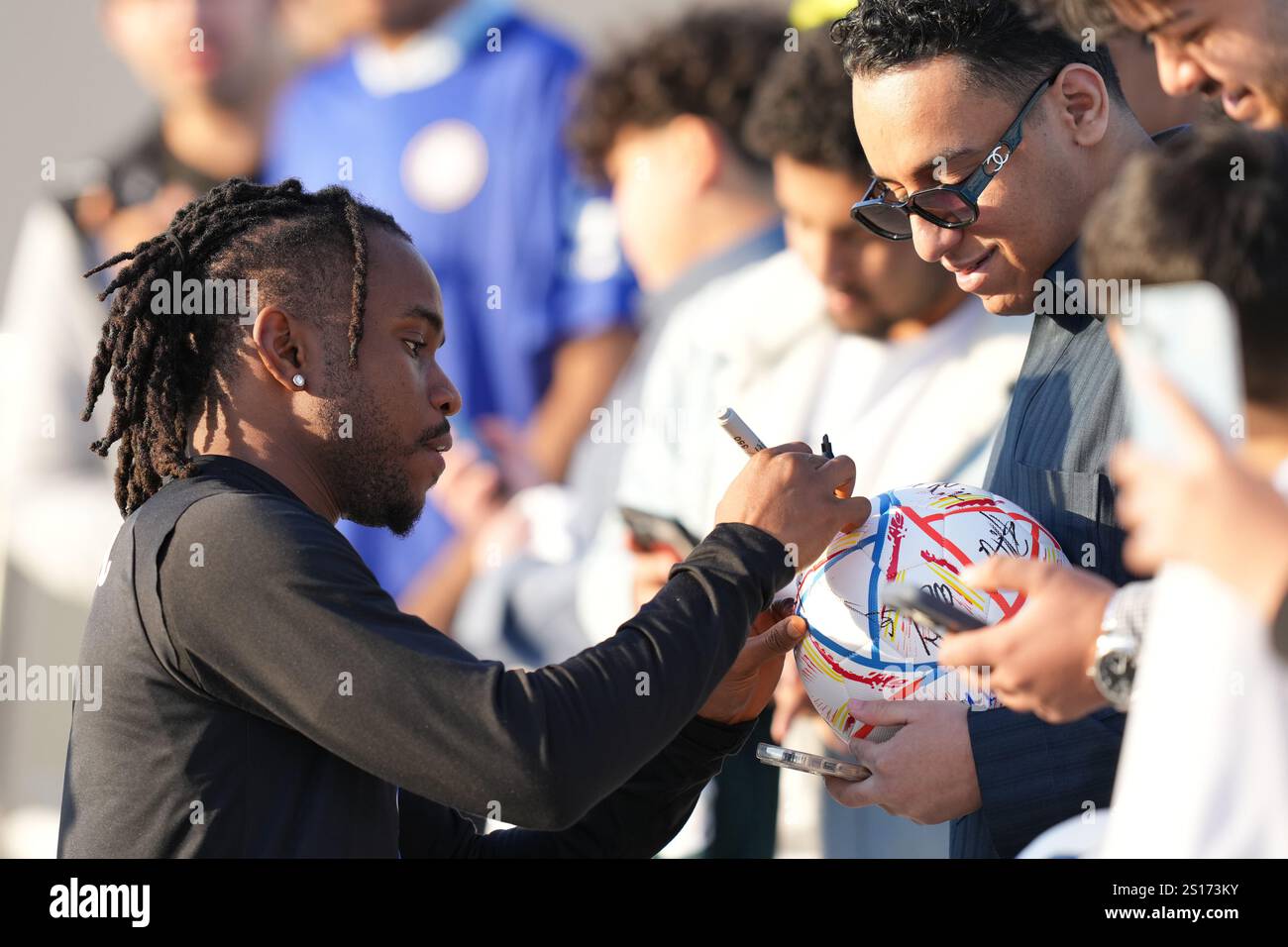 Atalanta’s Ademola Lookman during training to Prince Faisal stadium