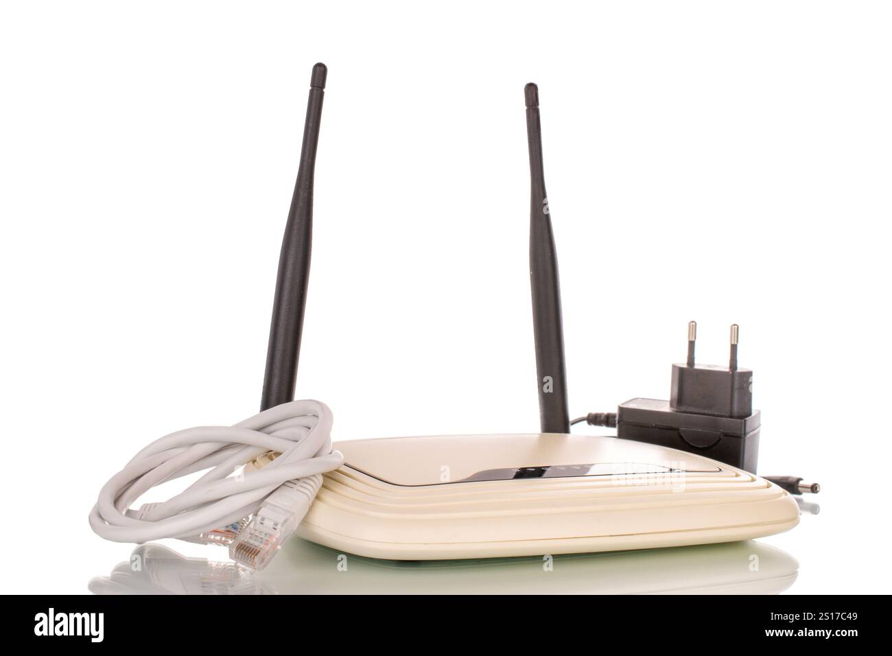 One router, macro. isolated on white background Stock Photo - Alamy
