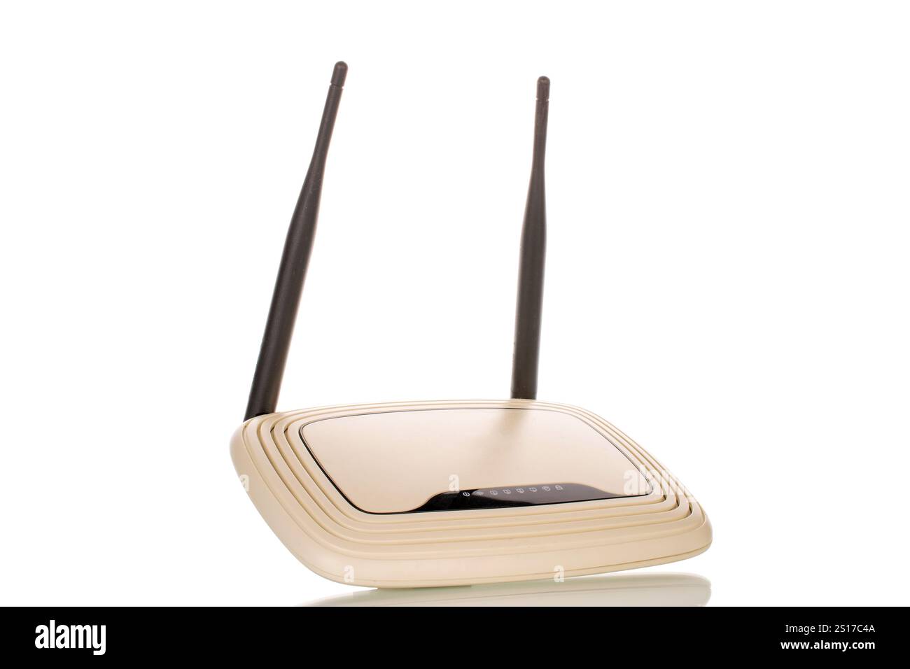 One router, macro. isolated on white background Stock Photo - Alamy