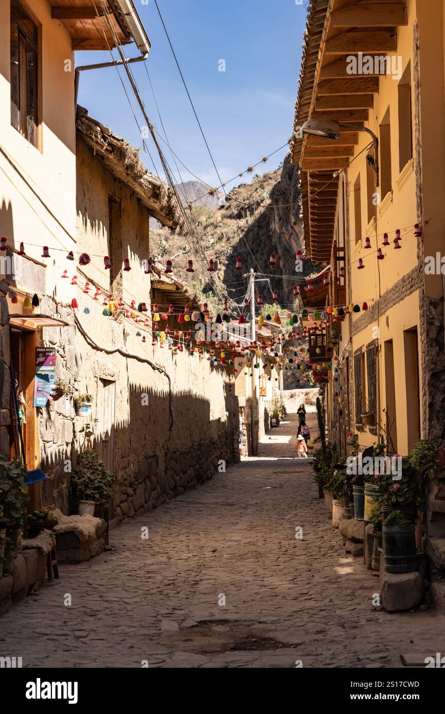 Inca Ruins of Ollantaytambo, Peru Stock Photo