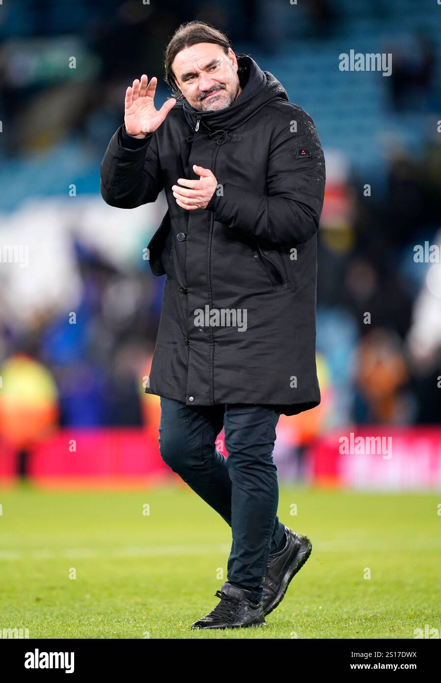 Leeds United manager Daniel Farke applauds the fans following the Sky ...