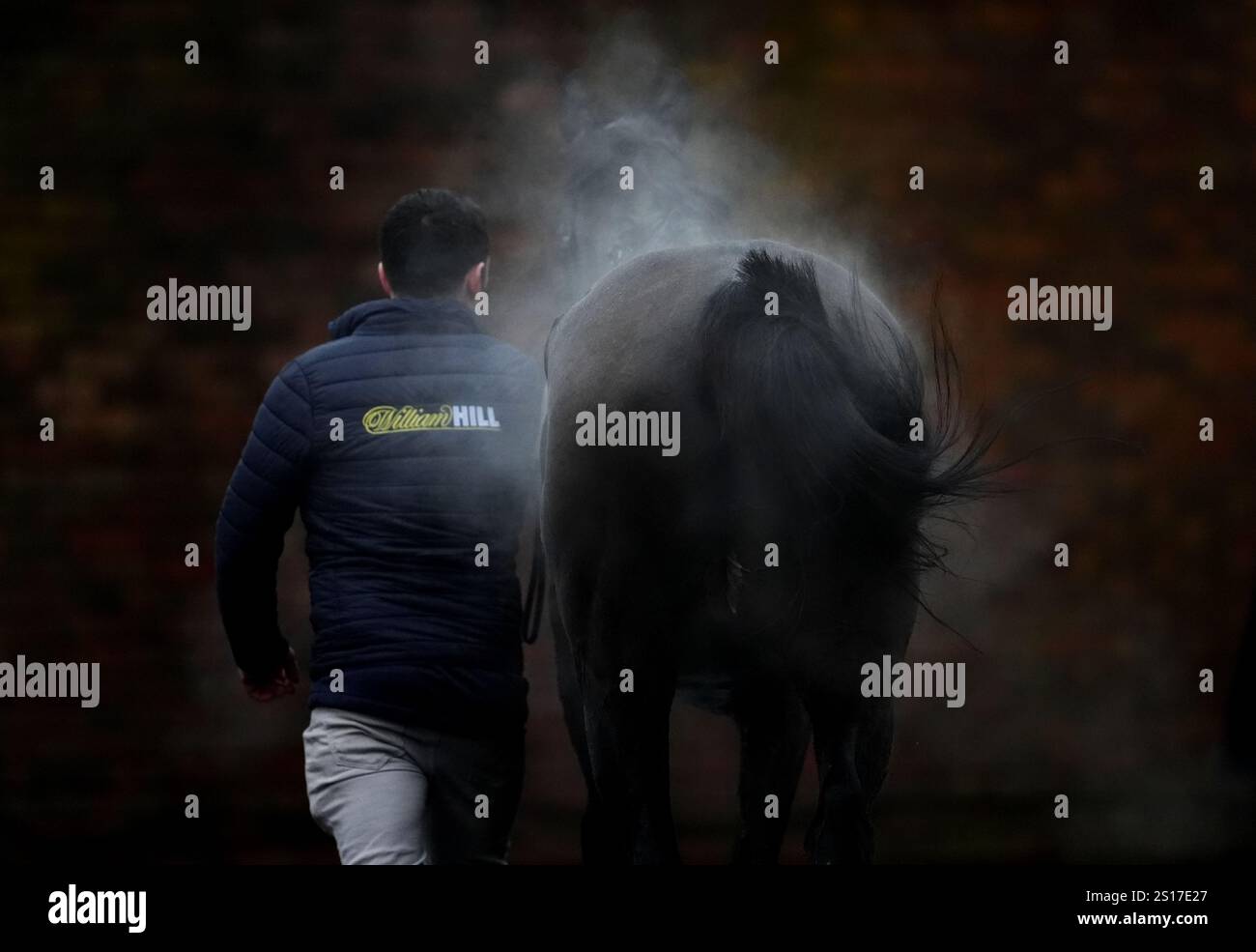 A horse is lead away after the Best Odds On The Betfair Exchange