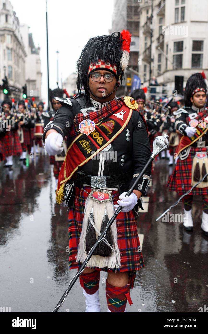 London, UK. 1 January 2025. Thousands of performers attend the London’s