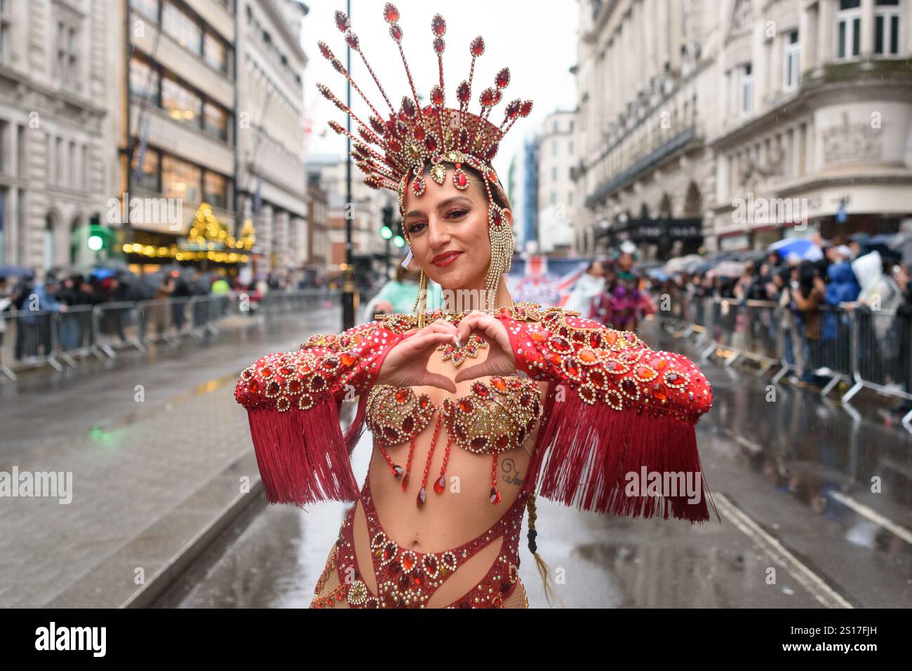 London, UK. 1 January 2025. Thousands of performers attend the London’s