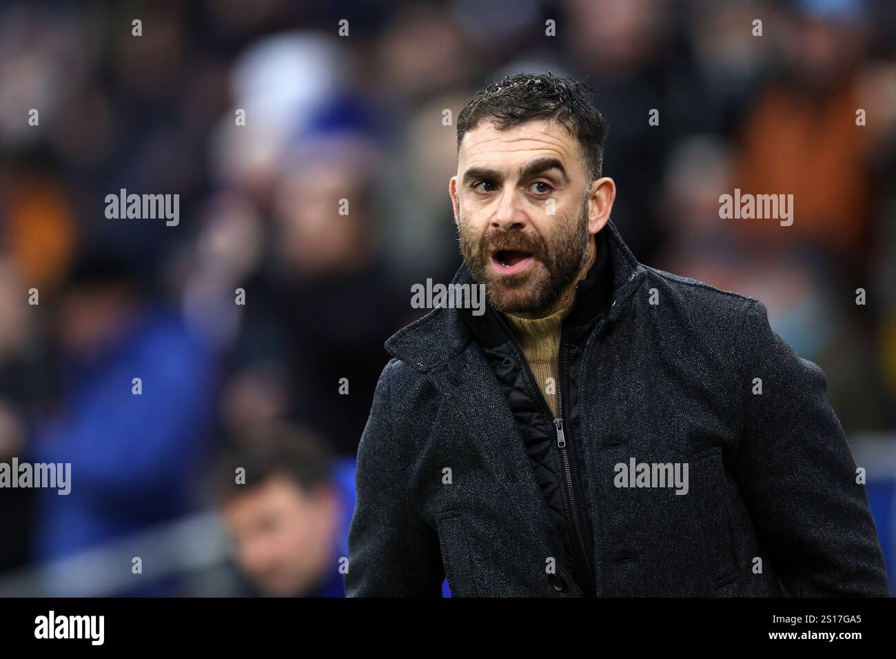 Cardiff, UK. 01st Jan, 2025. Omer Riza, the manager of Cardiff City ...