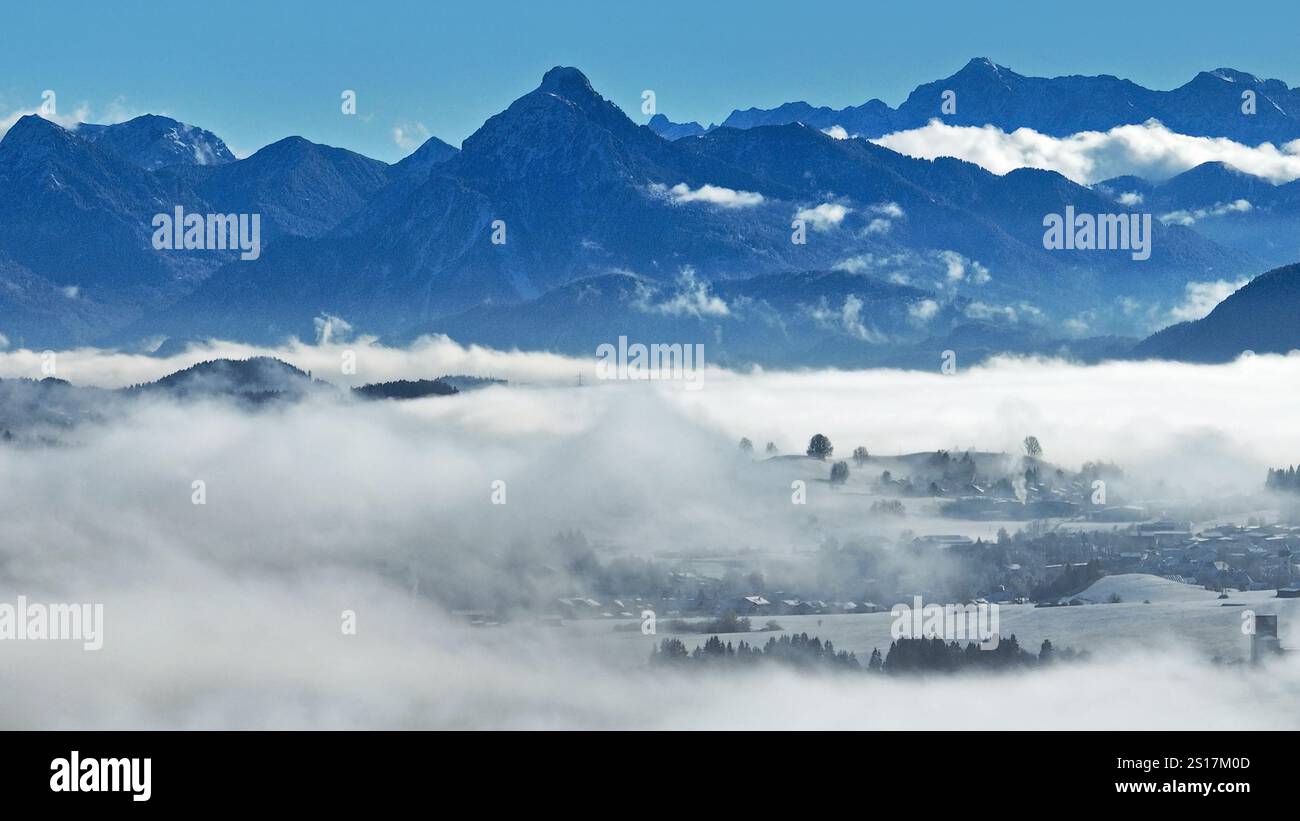 Drone photo in the alps hi-res stock photography and images - Alamy