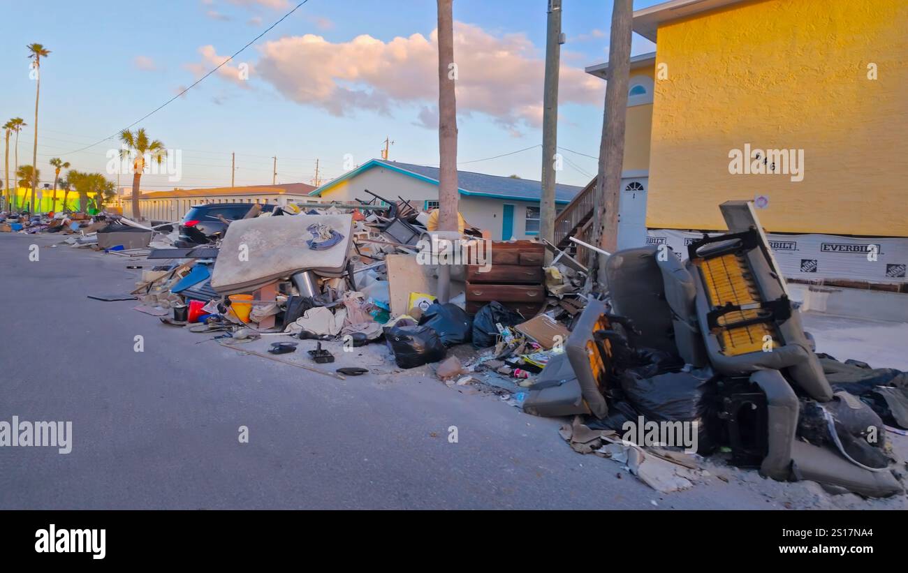 Storm damage after a hurricane Milton in Florida - SAINT PETERSBURG ...