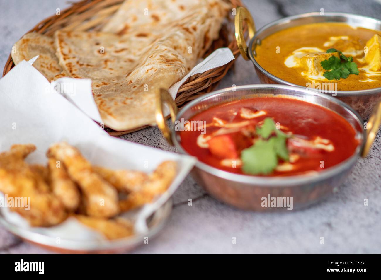 Indian food Thali combinations Indian-style meal with chicken, meat ...