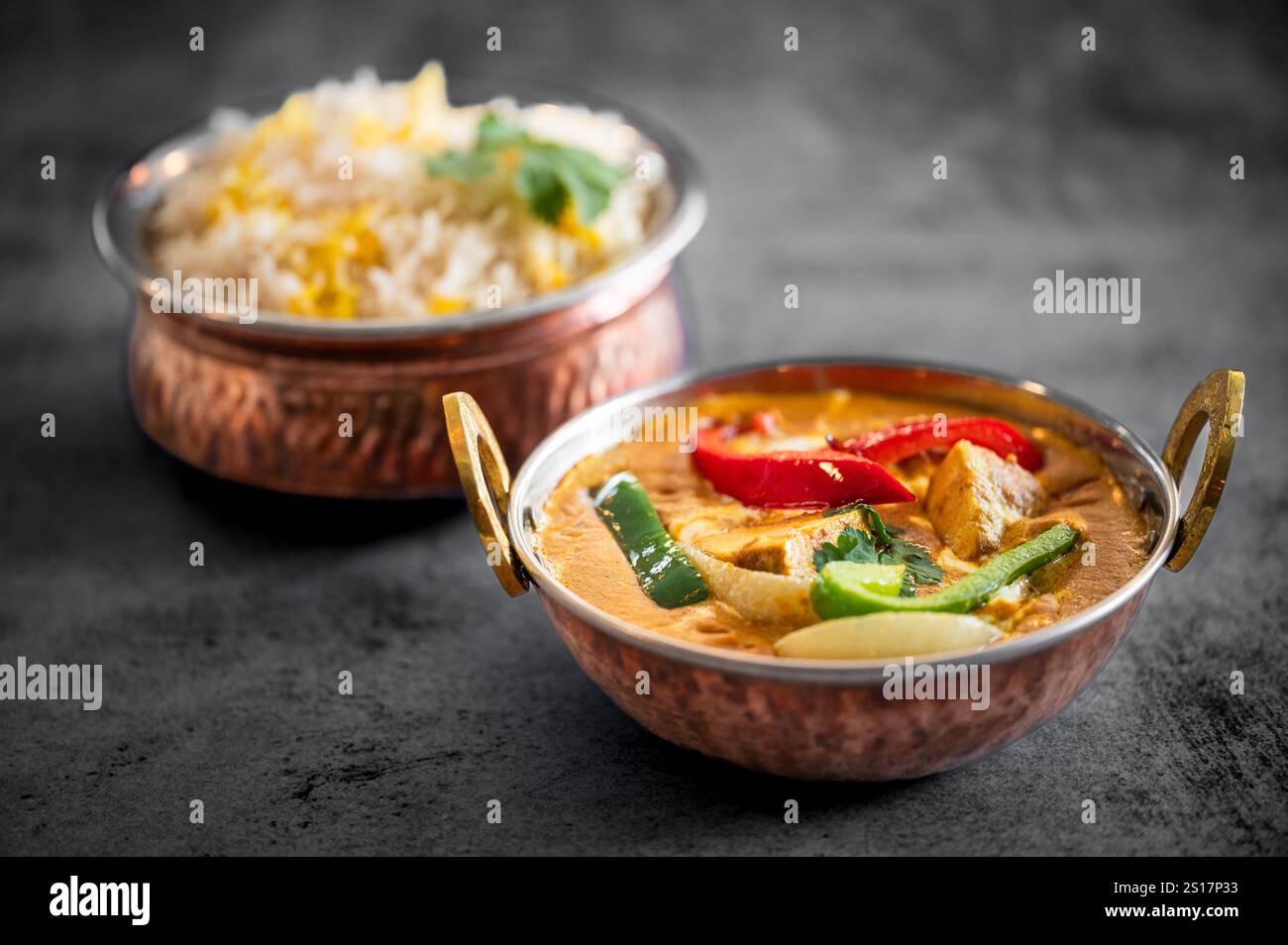 Indian food Thali combinations Indian-style meal with chicken, meat ...