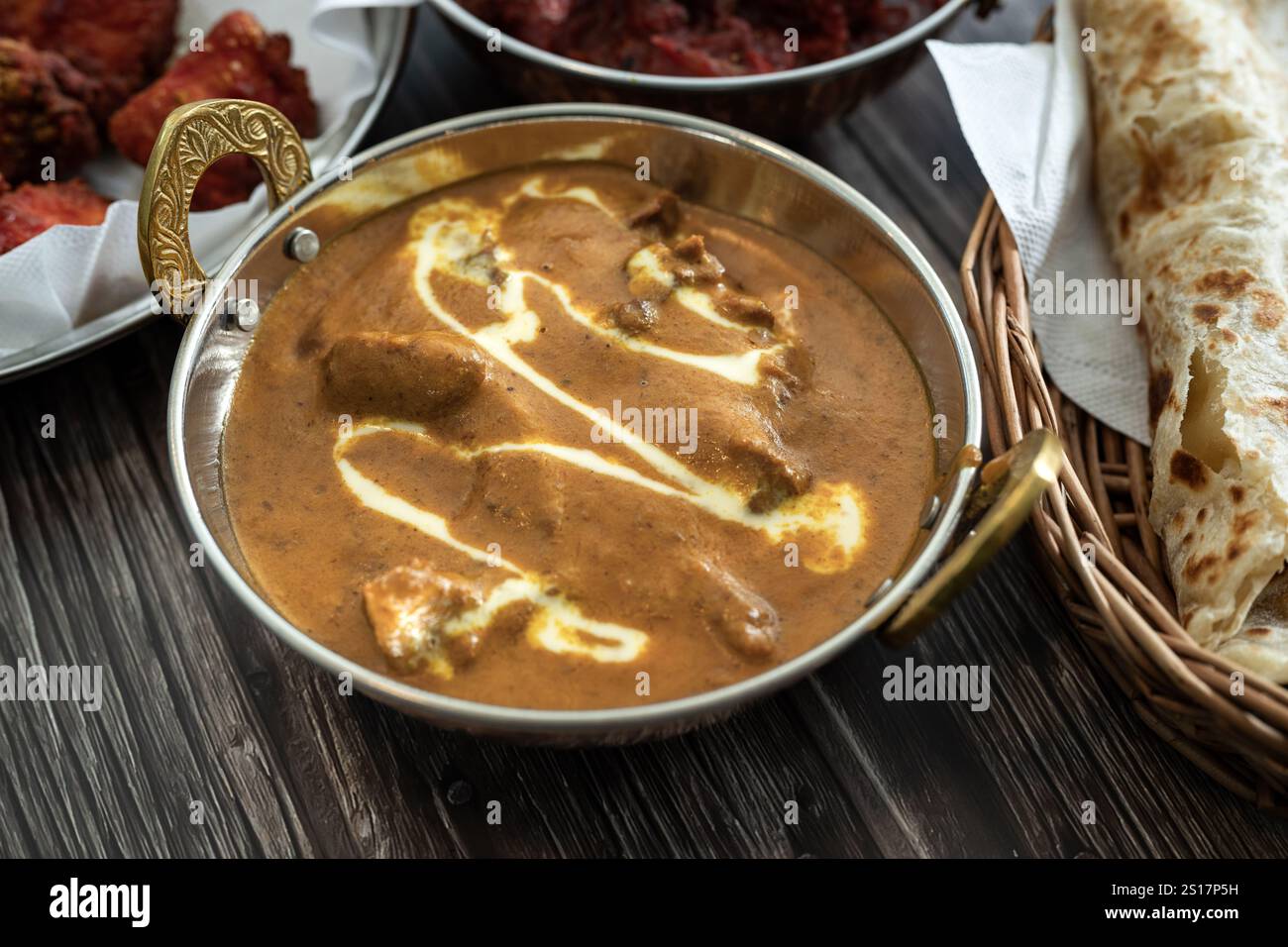 Indian food Thali combinations Indian-style meal with chicken, meat ...