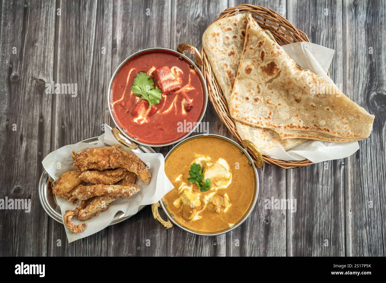 Indian food Thali combinations Indian-style meal with chicken, meat ...