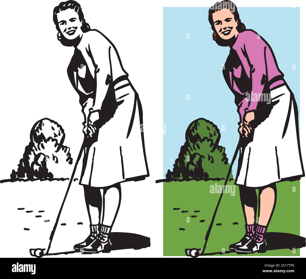 Vintage golfing hi-res stock photography and images - Alamy