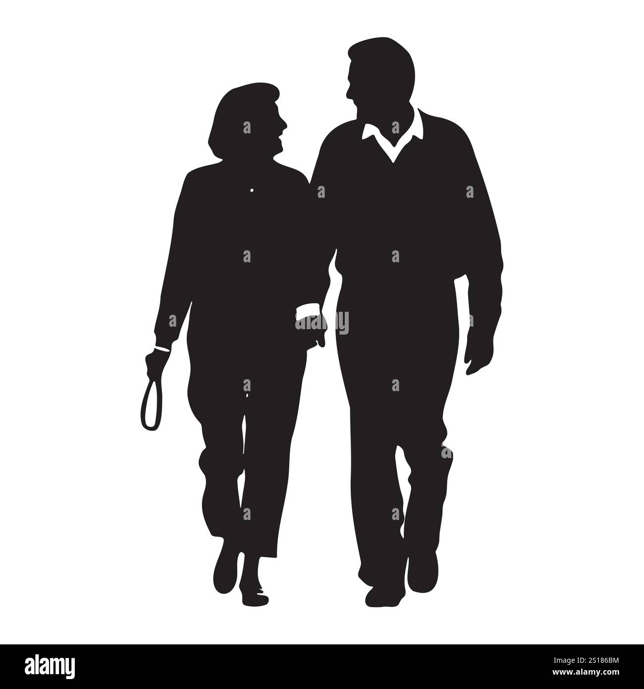 A loving couple is holding hands and walking together. Relationtips and ...