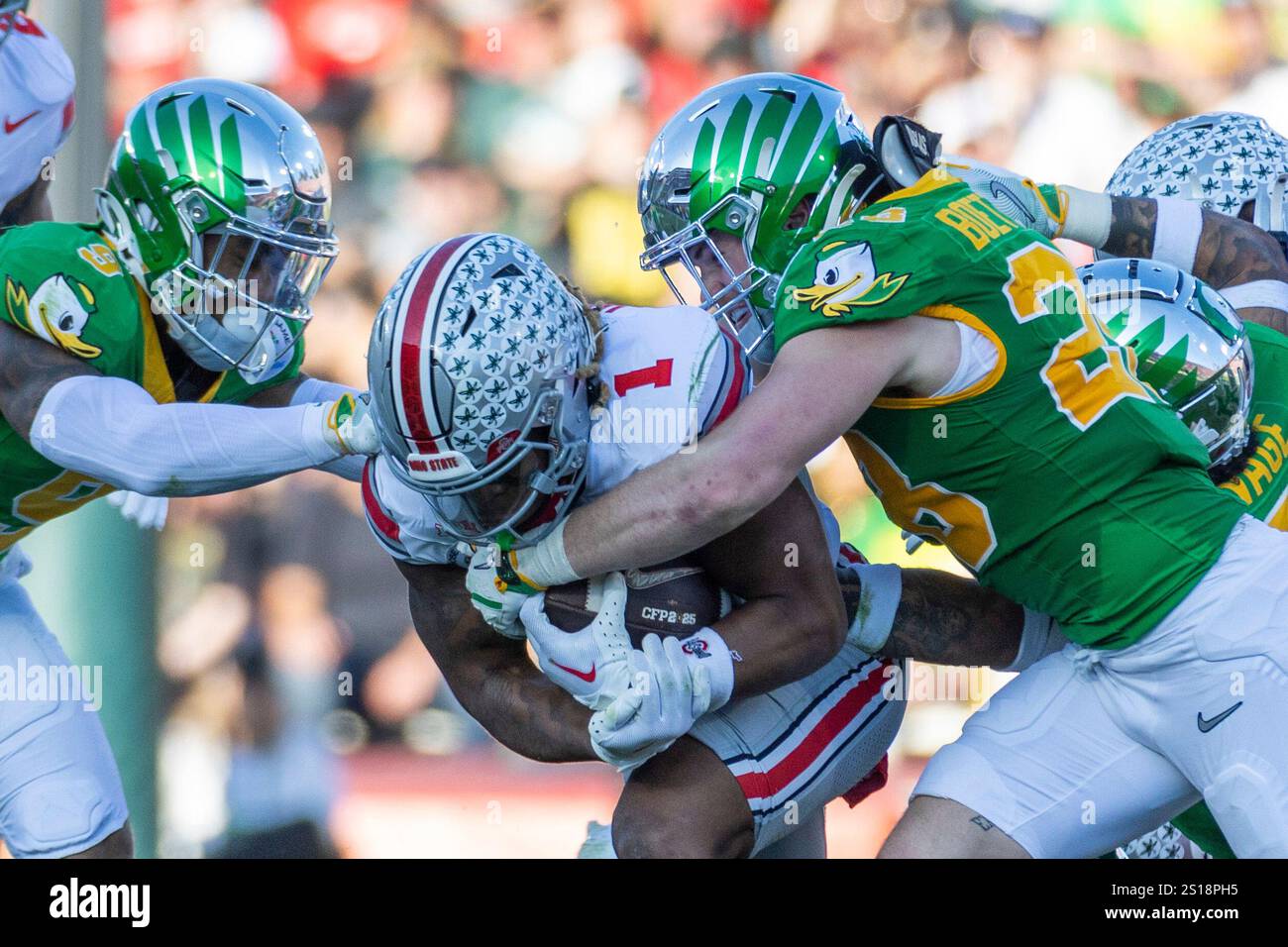 Ohio State running back Quinshon Judkins 1 seen in action with Oregon