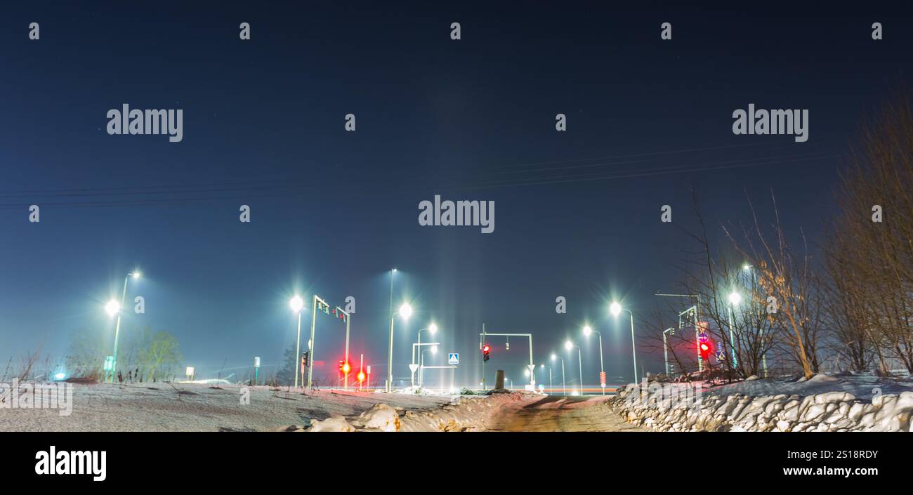 Light pillars optical hi-res stock photography and images - Alamy