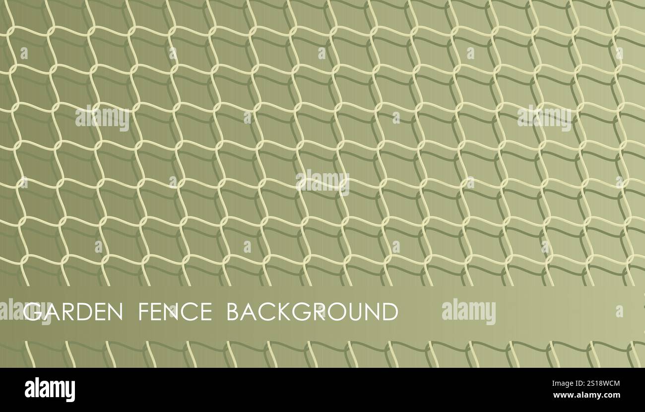 Horizontal yard border abstract background with fence grid ornate ...