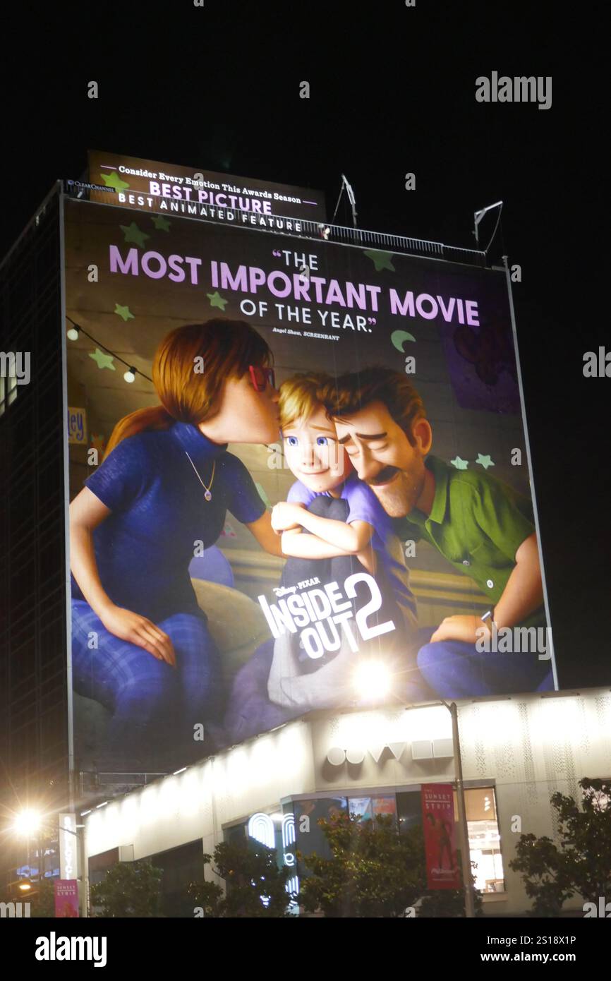 Los Angeles, California, USA 1st January 2025 Inside Out 2 Billboard on