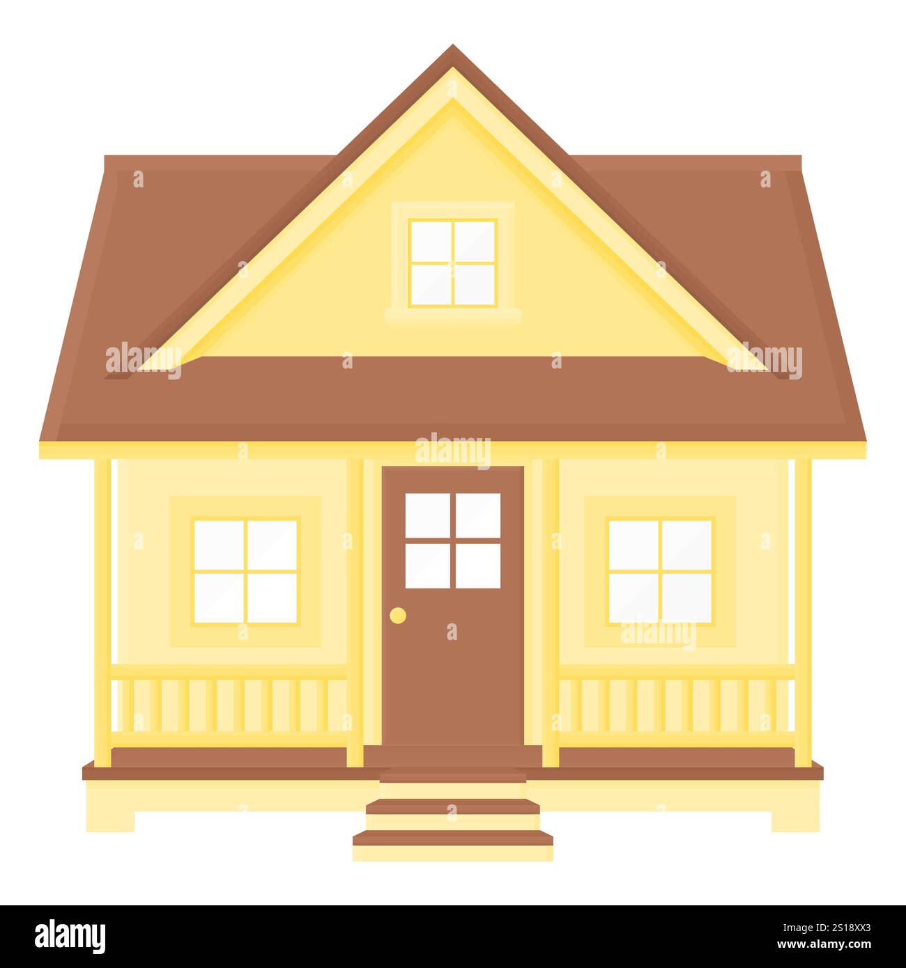 House Building Exterior Vector. Simple House Illustration. House ...