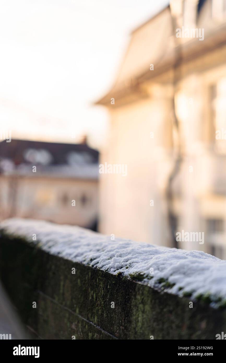 Wall and snow Stock Photo