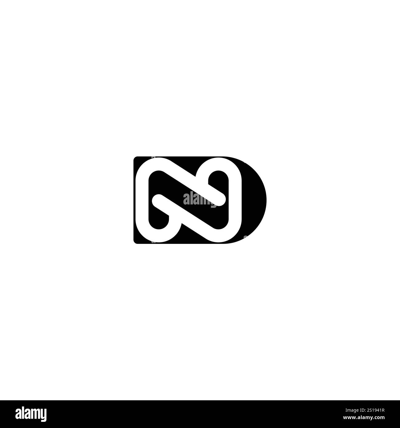 Nd Intials Clean and Creative ND DN Initials Monogram Logo Design Stock Vector ...