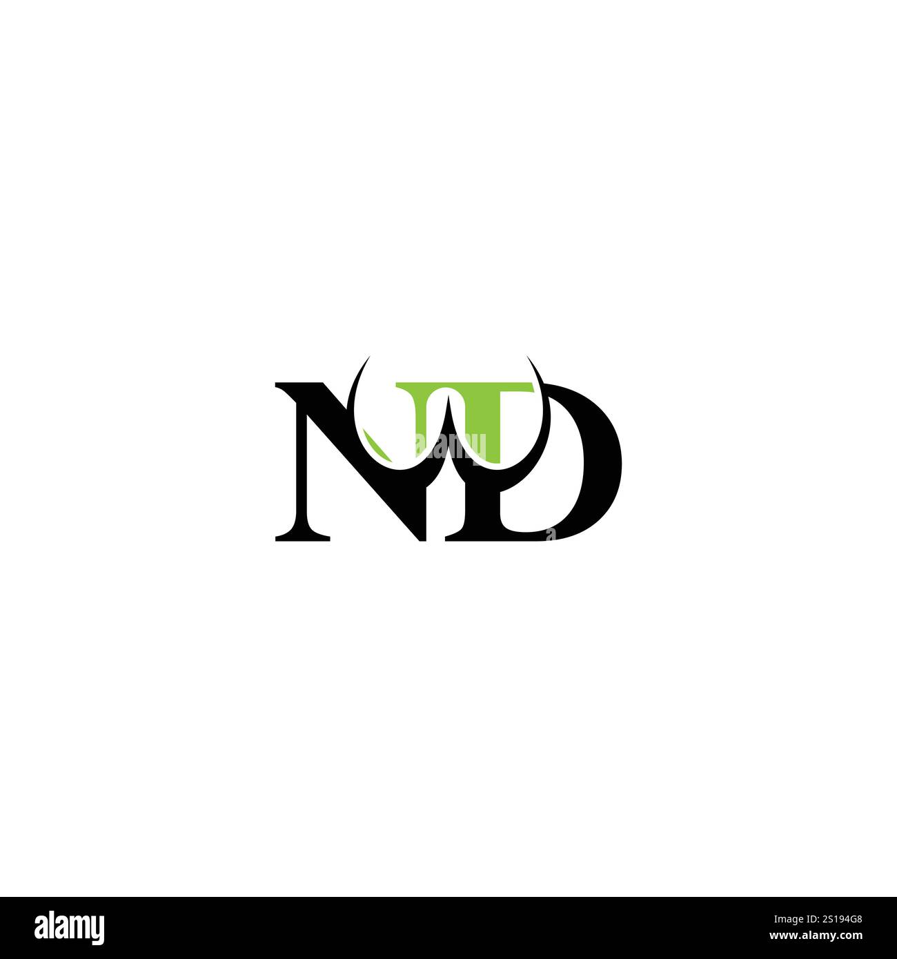 Nd Intials Nd 3d image Stock Vector Images - Alamy