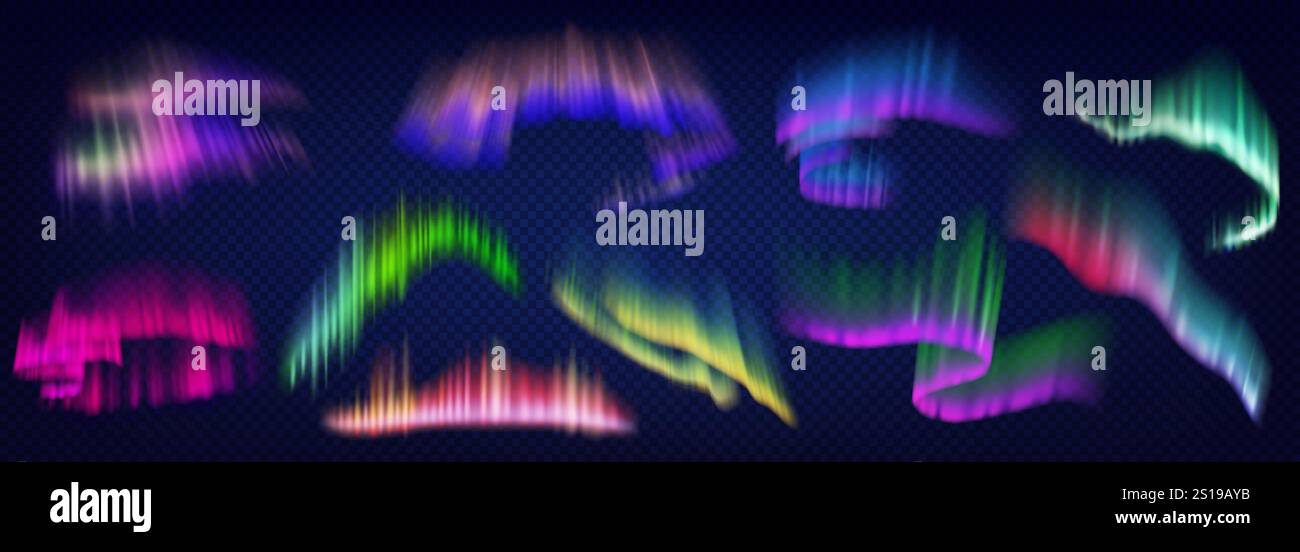 Lifelike aurora borealis casting vibrant colors across night sky ...