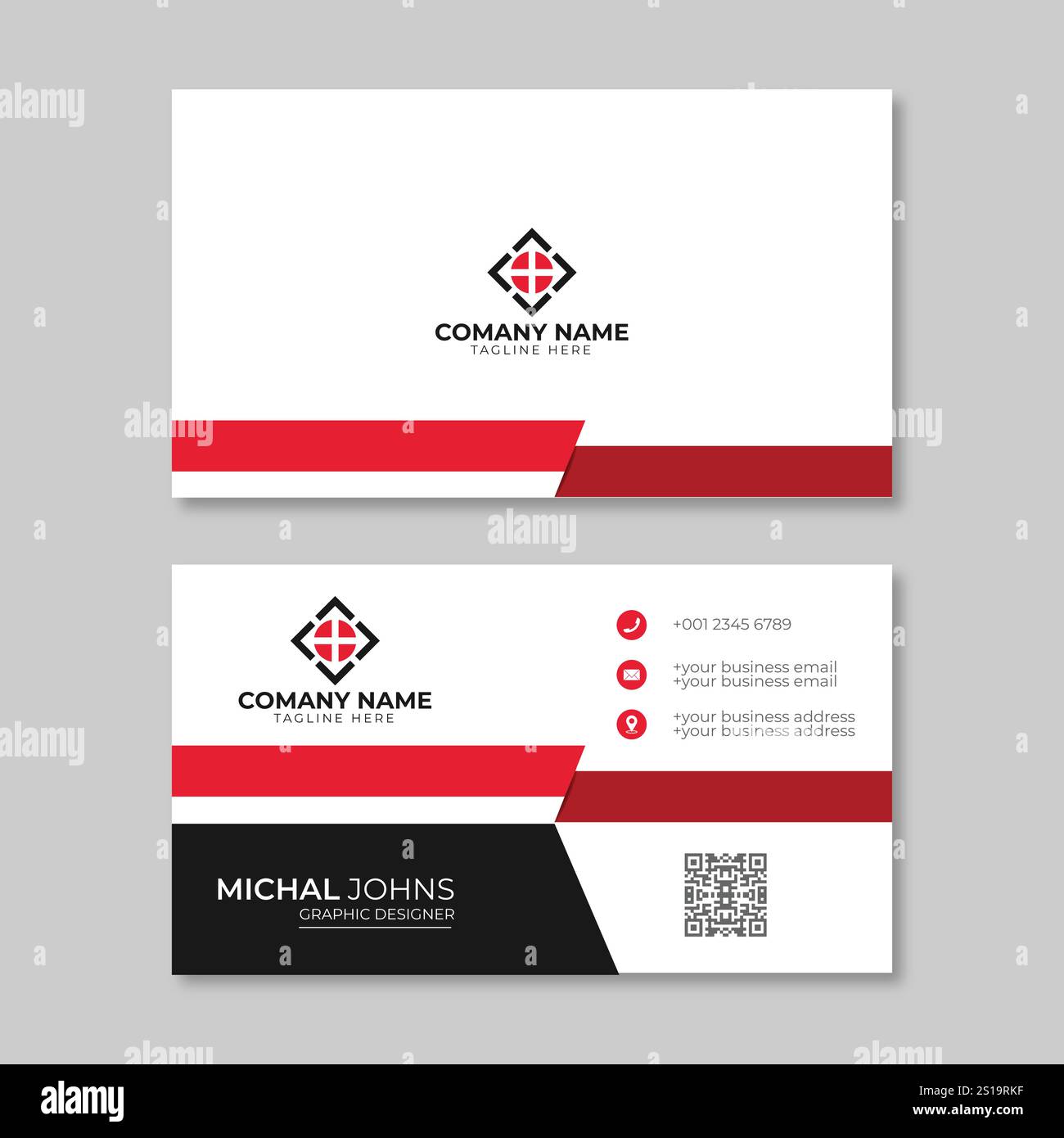 Simple and Clean Modern Business Card Design Stock Vector