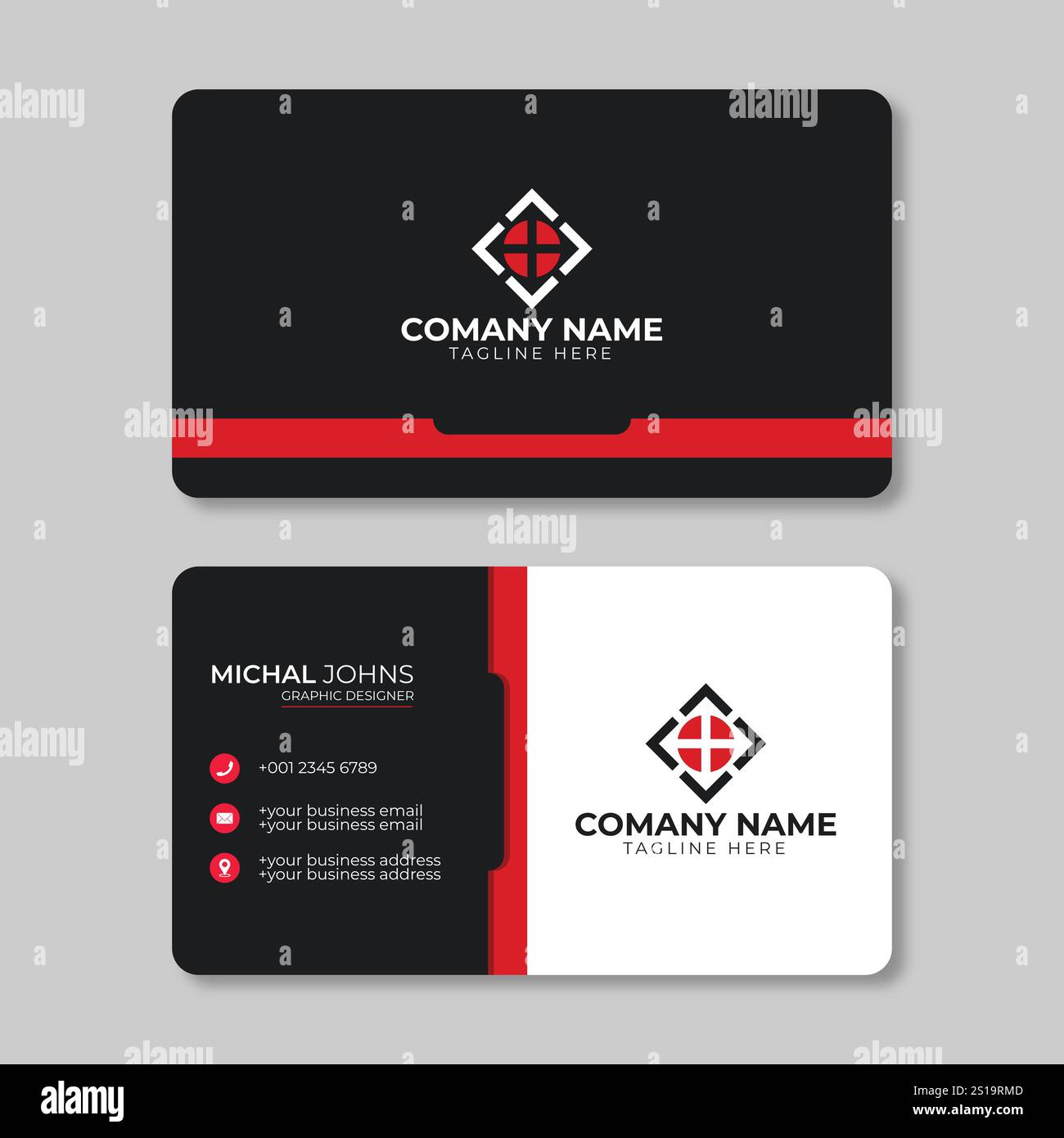 Simple and Clean Modern Business Card Design Stock Vector