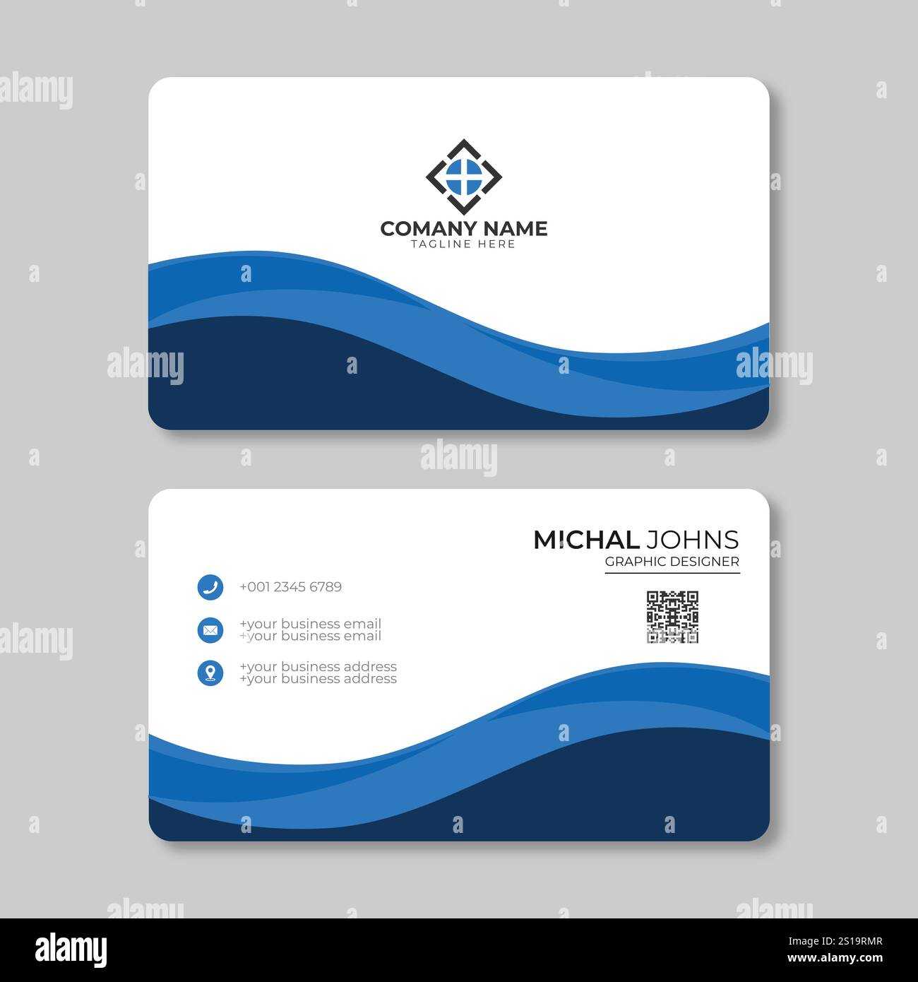 Simple and Clean Modern Business Card Design Stock Vector