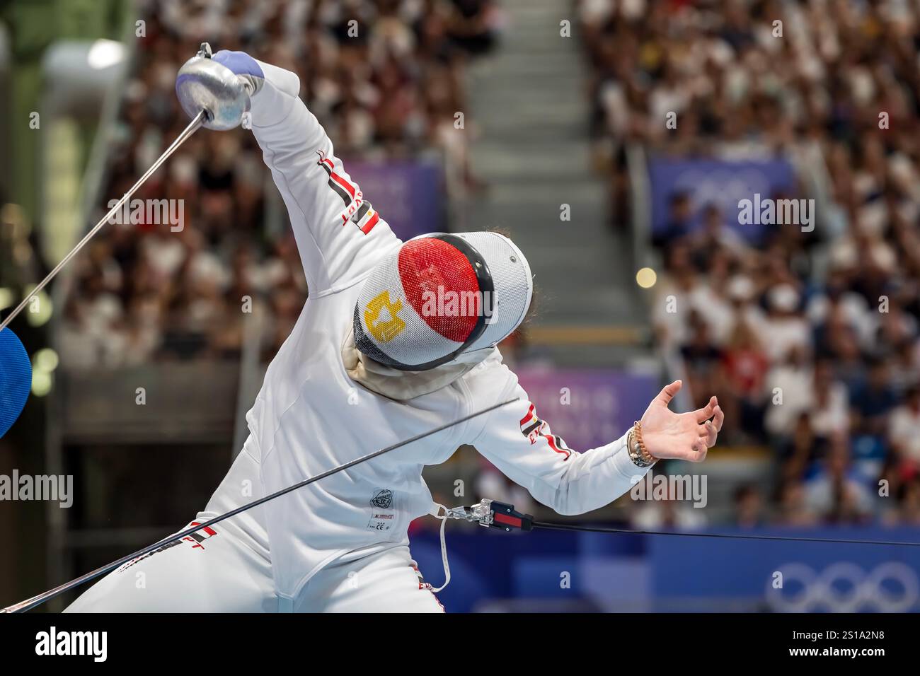 Jul 30, 2024-Paris, FRA; Nardin Ehab (EGY) of Team Egypt competes at ...