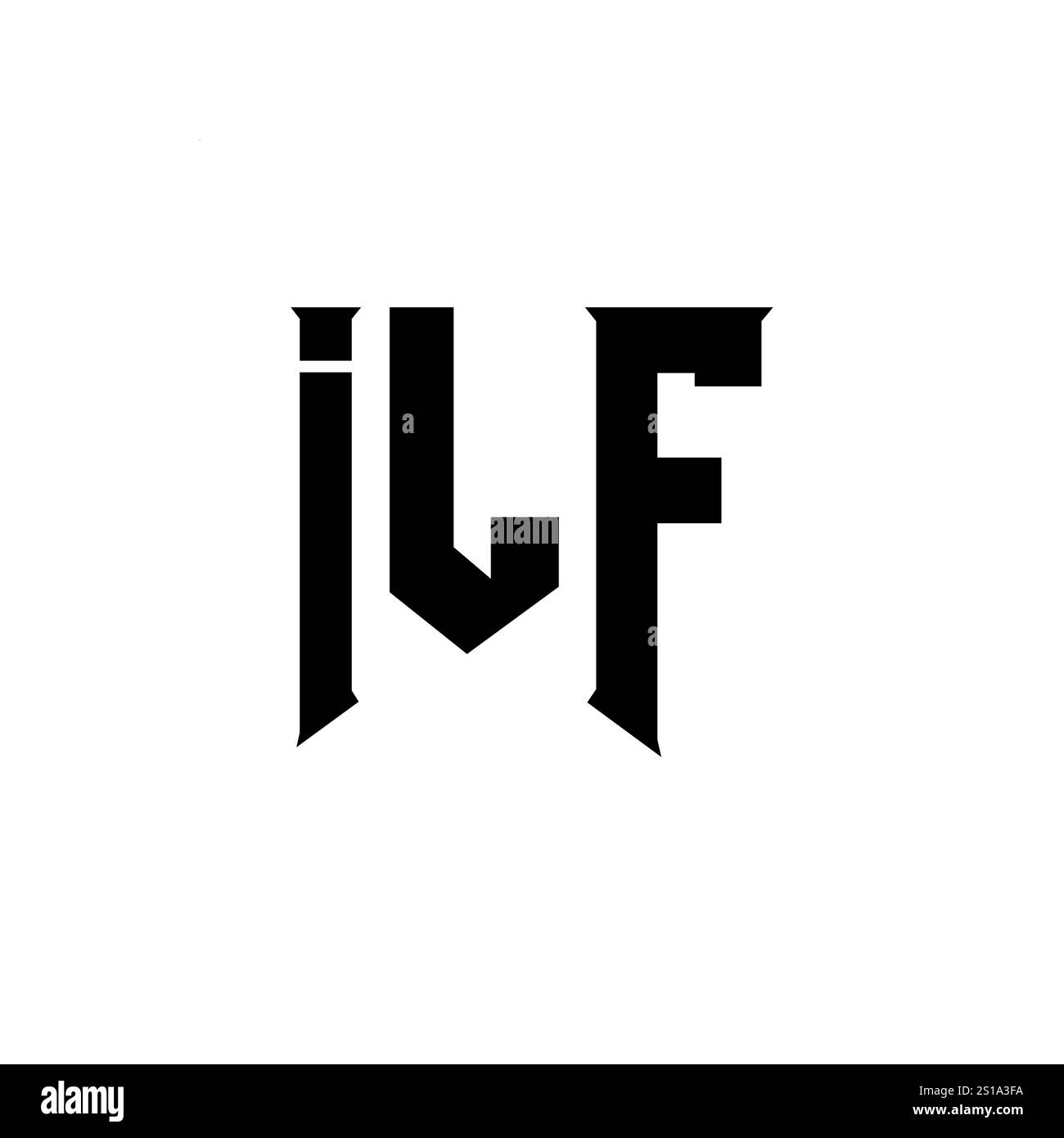 ILF letter logo design for technology company. ILF logo design black ...