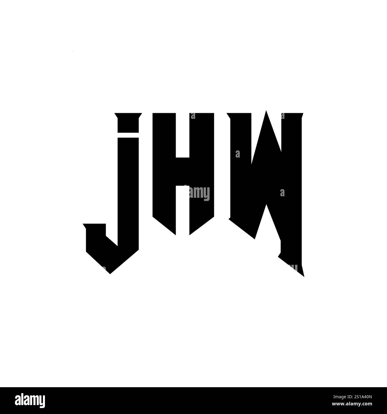 JHW letter logo design for technology company. JHW logo design black ...