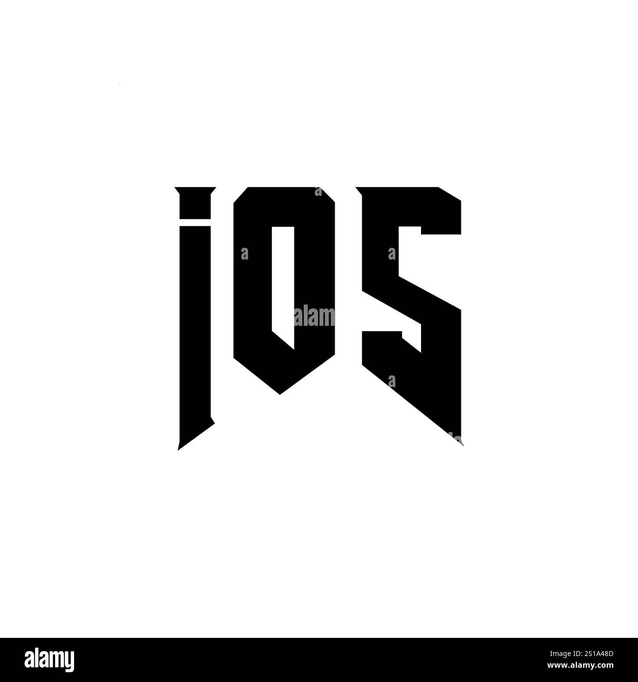 IOS letter logo design for technology company. IOS logo design black ...
