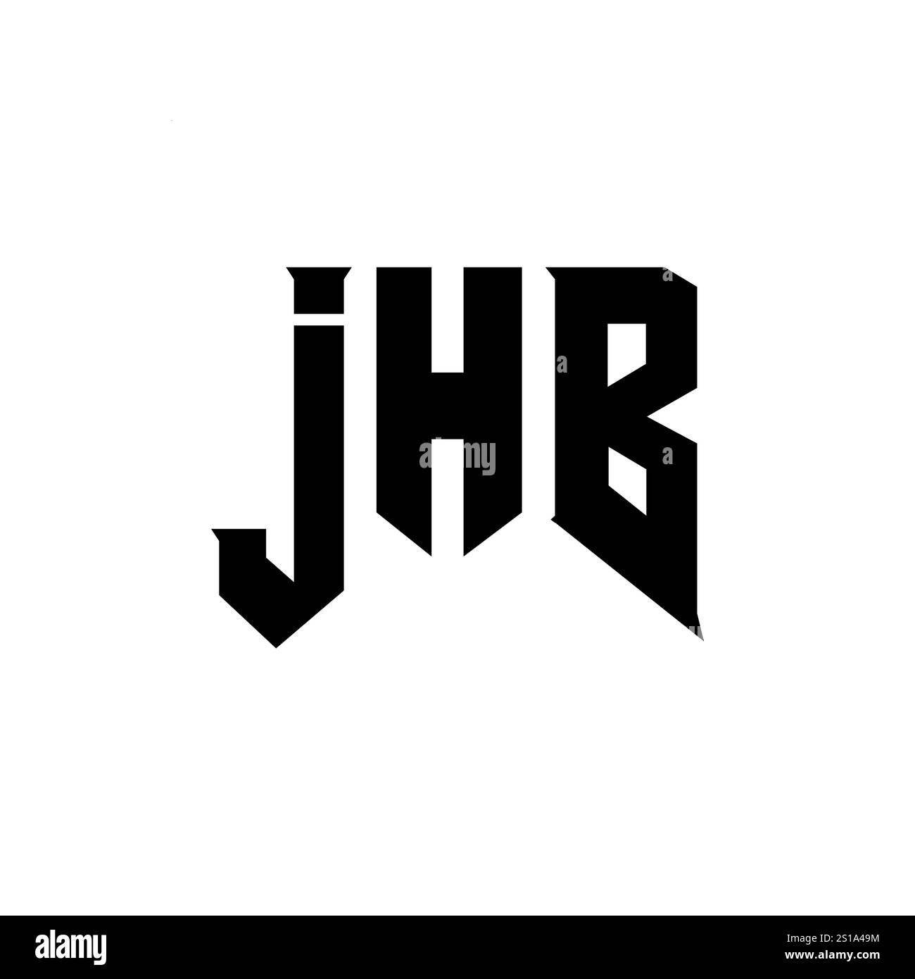 JHB letter logo design for technology company. JHB logo design black