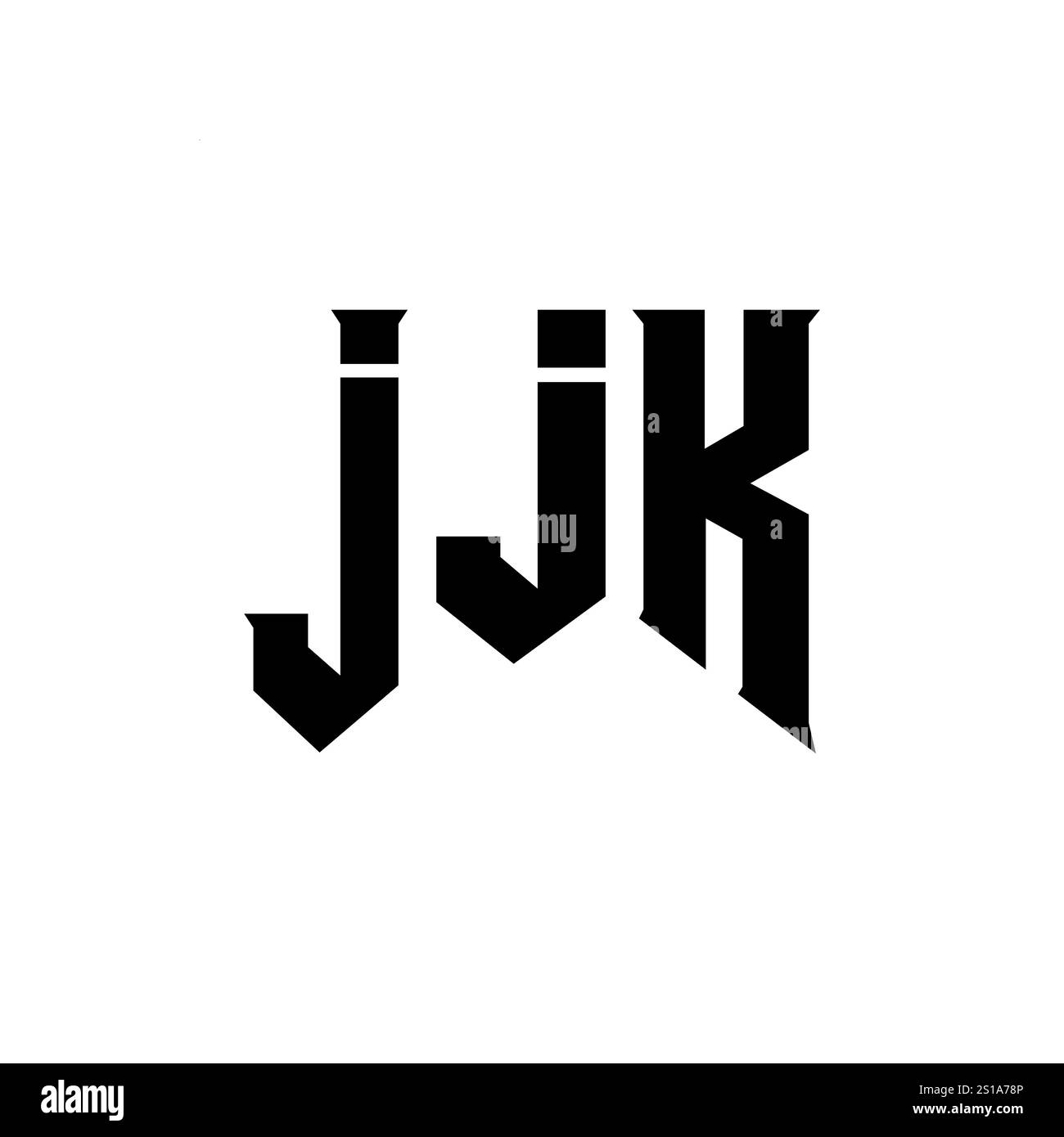 JJK letter logo design for technology company. JJK logo design black