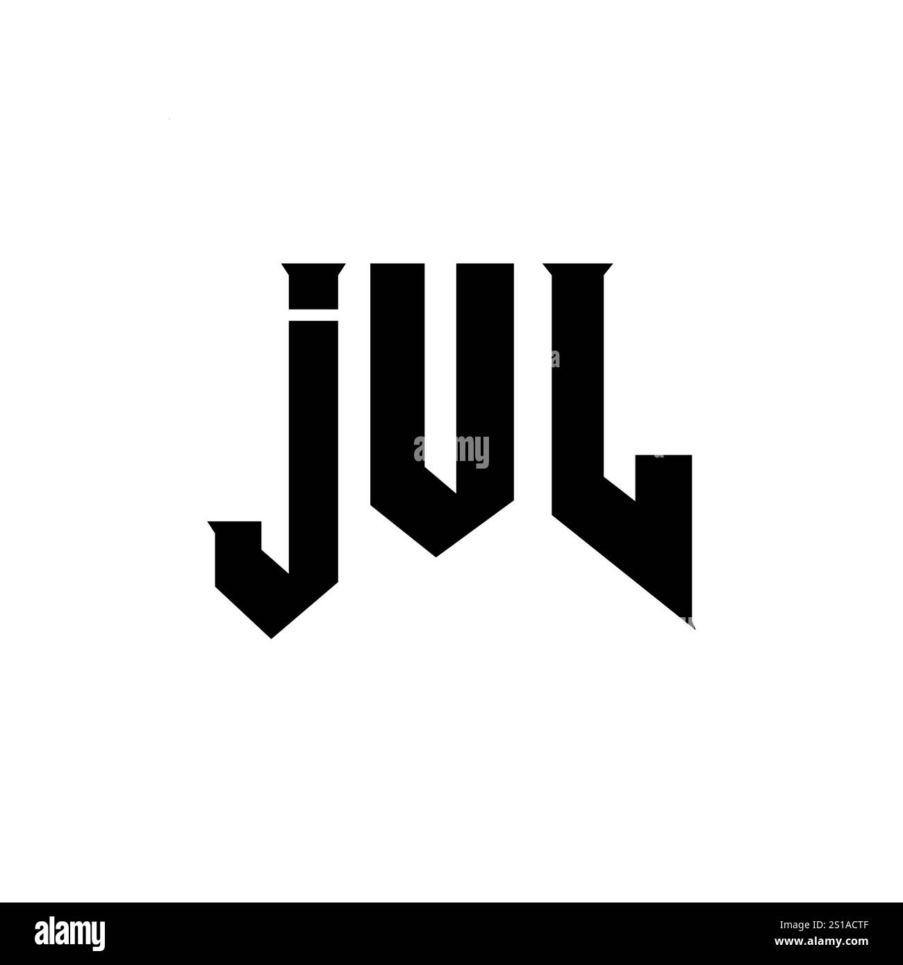 JUL letter logo design for technology company. JUL logo design black ...