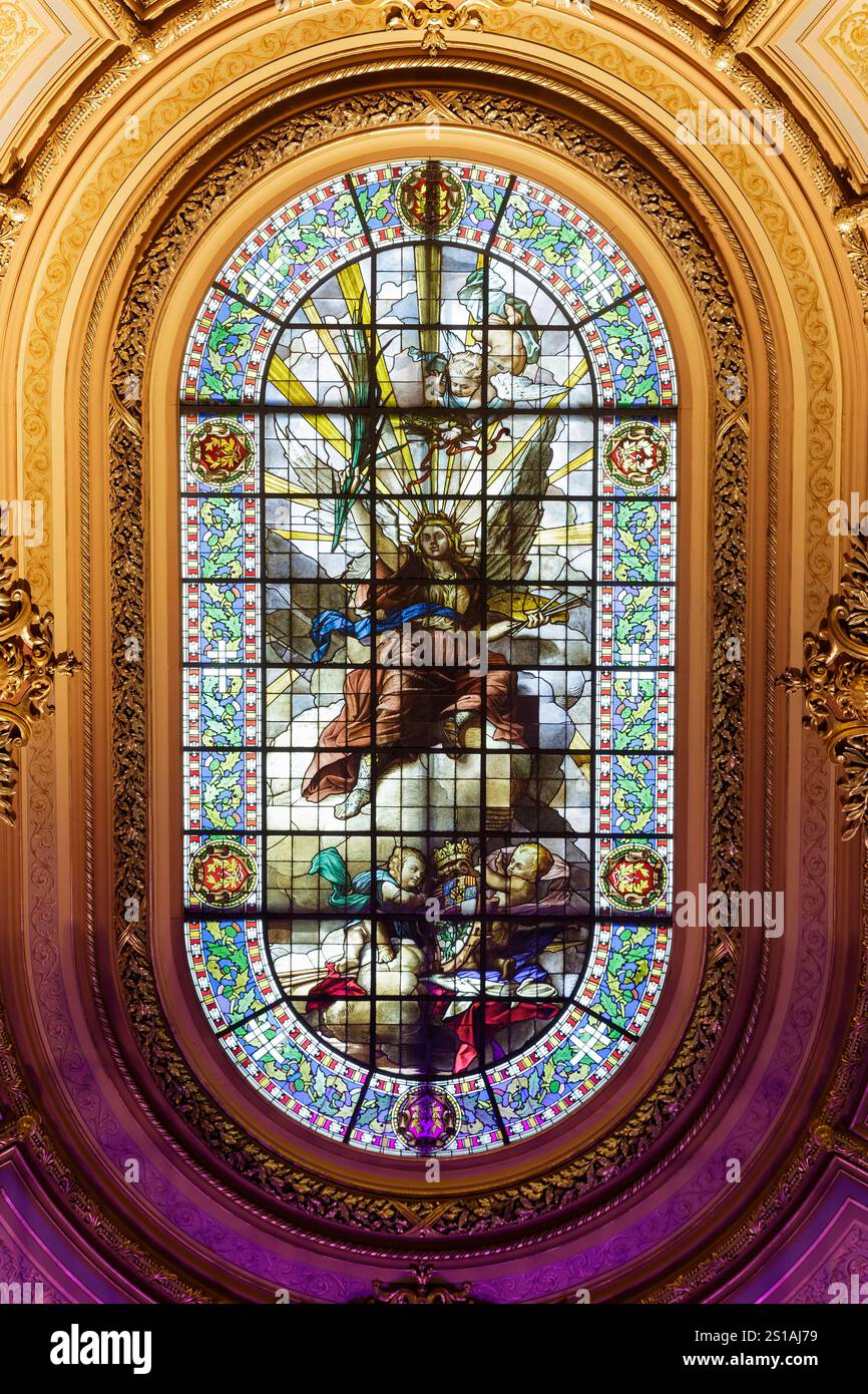 France, Meurthe et Moselle, Nancy, stained glass window made by