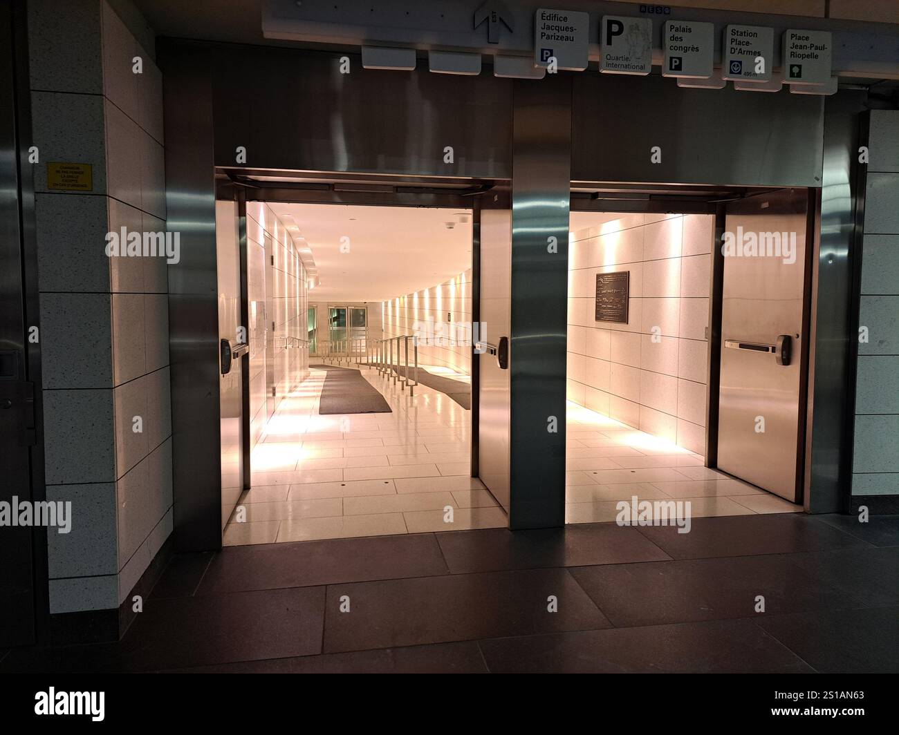 Entrance to Place-D'Armes Metro station in Montreal, Quebec, Canada ...