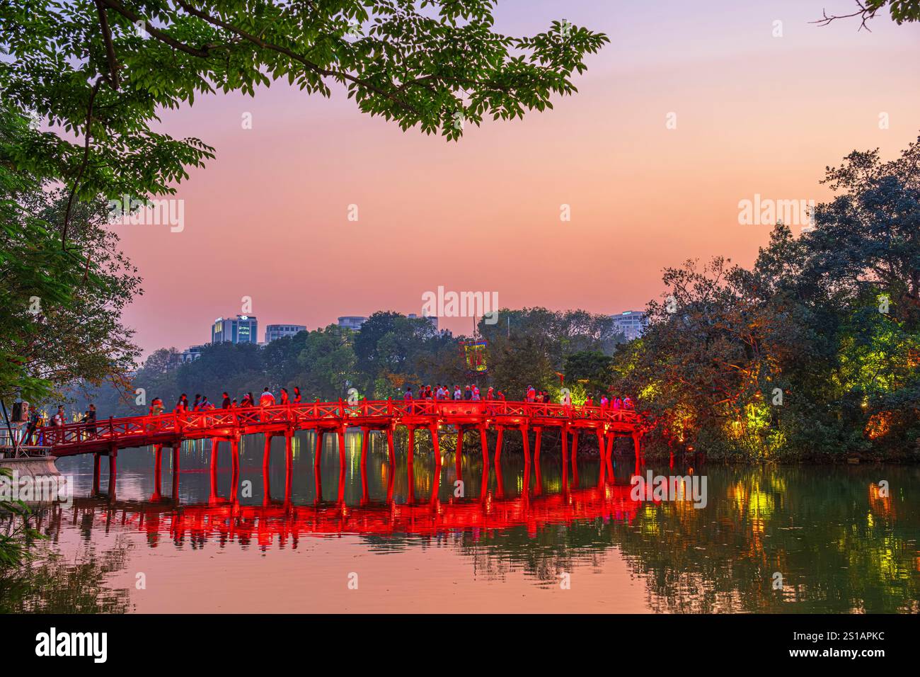Bridge to ngoc son temple hi-res stock photography and images - Alamy